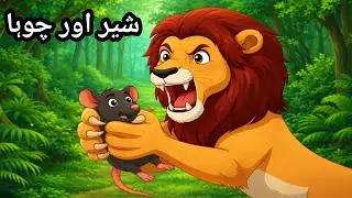 🦁🐭 شیر اور ننھا چوہا | Jungle Animal Cartoon Story | Moral Story for Kids | First Video