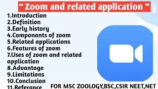 Zoom and related applications | Early history Component | Features | Uses & Application | Limitation