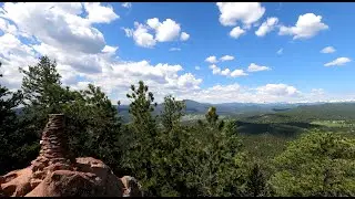 [4k] Relaxing Hike through Colorado Mountains - Nature Sounds, Birds, Walking through foliage.
