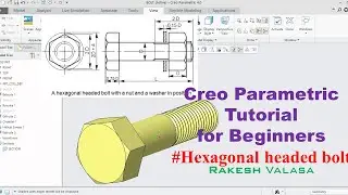 Hexagonal bolt in Creo