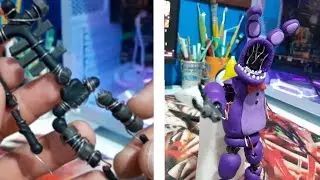 Fiz um boneco articulado do Bonnie de FNAF!!!