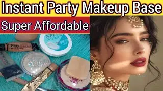 Instant Party Makeup Base | Party Makeup Base For Beginners | Glowing Base At Home #makeup#beauty