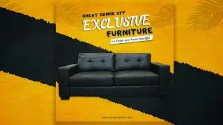 Yellow furniture sale banner design in - Adobe Photoshop CC 2020 | SlashtechBD