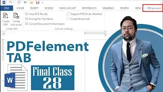 PDFelement Tab in MS Word | Final Class 28 | Complete MS Word Course