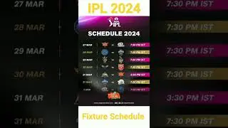IPL Schedule 2024 | IPL Match schedule 2024 #ipl #ipl2024 #ipl2024anthem #iplschdule2024