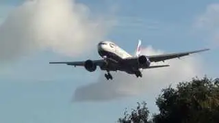 British Airways Boeing 777-200 G-VIIA Landing London Heathrow 27L