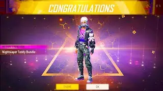 New Diamond Royale Free Fire | Nightslayer Teddy Bundle Review | New Diamond Royale One Spin Trick