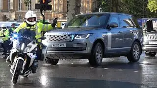 Israeli President Issac Herzog's Motorcade Escorted To & From Engagement During London Visit
