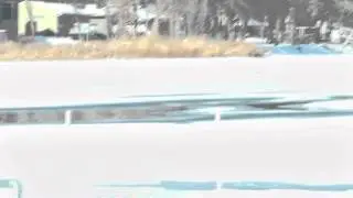Storm Lake Iowa Dangerous Ice conditons December 15, 2013. Safety tip by WillCFish