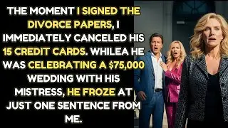 I canceled all cards after the divorce — at his wedding with his mistress, one sentence from me...