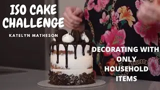 ISO cake challenge - making a cake with NO professional tools!! Create using only household items