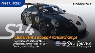 PCA Sim Racing Series 14 | Event 1 | Club Class at Spa-Francorchamps