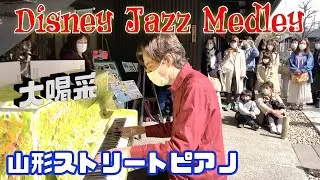 【ストリートピアノ】大人の「ディズニージャズメドレー」をガチで弾いたら道が大喝采！by Jacob Koller