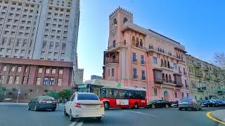 Bakı Küçələri 4k (16 Mart 2021) Baki Yollari , Kuceleri - Driving Tour |Баку Азербайджан | GoPro 9