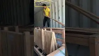 Container loading of marble & granite countertops #edgstone