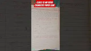 class12 mp bord chemistry mpaper #papercraft #modalpaper #new #exam #questionpaper #practicepapers