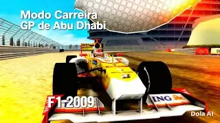 F1 2009 | Modo Carreira Nelsinho Piquet - GP Abu Dhabi: Liderança Perfeita Até o Motor Quebrar!