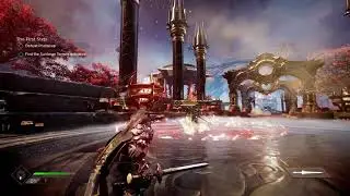 Getting slapped around in Godfall's first 1v1 tutorial fight