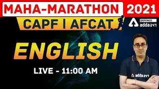 CAPF | AFCAT | English | Maha Marathon 2021 | #DefenceAdda247
