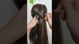 ✨ Pearl Half-Up Twist Hairstyle | Easy & Elegant Hairstyle For Everyday & Party Look 💕#shorts #viral