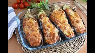 Berenjenas rellenas de jamón y queso / IRRESISTIBLES