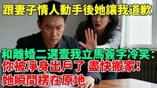 【清風與你】跟妻子情人動了手後，她讓我道歉和離婚二選壹，我立馬簽字離婚後冷笑到：妳被凈身出戶了，盡快搬家！她瞬間楞在原地#激情故事#大彬情感#夢雅故事#小說#爽文