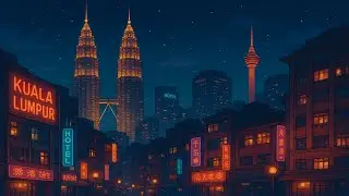 Kuala Lumpur City Night Lofi Instrumental: Study, Relax, Focus Music | Chill Ambient Beats