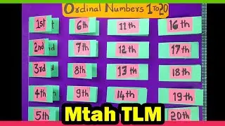 Ordinal Numbers Names 1 to 20 | Math TLM | Number names TLM | How to make maths TLM