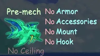 Unequipable: Pre-mech Master Mode Duke Fishron (No Ceiling!!!) [Terraria]