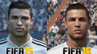 FIFA 16 vs FIFA 15: Player Faces (Real Madrid Player Faces FIFA 16 and FIFA 15 Comparison)