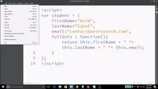 Creating An Object In Java Script By Asim Iqbal