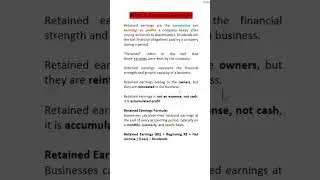 What is Retained Earnings? #retainedearnings #accountingbasics #shorts