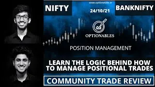 Community Trade Adjustments | Logic Behind Trade Entry and Trade Adjustment | Optionables
