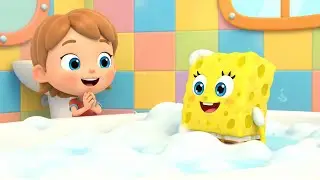 Yellow Sponge Slipped on Bubbles 🟡🧽💦 | Fun 3D Animated Nursery Rhyme for Kids & Toddlers