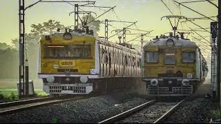 Ultimate Train Spotting in Monsoon! Different Local Trains from Across India