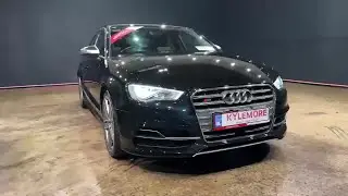 15816 - Audi S3 BLACK HALF LEATHER UPHOLSTERY - FACTORY ALLOY WHEELS - FLAT...