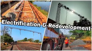 An Afternoon at Karmali : Electrification & Redevelopment Works | Konkan Railway Electrification