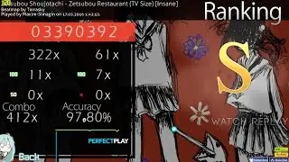 OSU! Zetsubou Shoujotachi - Zetsubou Restaurant (TV Size) (Tarrasky) [Insane]