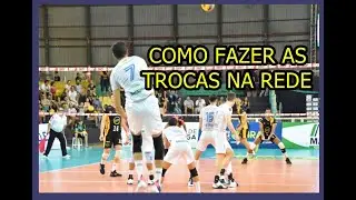 VOLEIBOL COMO FAZER AS TROCAS NA REDE ENTRE PONTEIROS LEVANTADOR E CENTRAIS E SUAS VARIAÇÕES