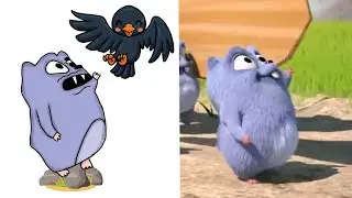 Crow Grizzy & the Lemmings |funny cartoon drawing meme video |