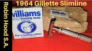 1964 Gillette Slimline Razor | Williams Mug Soap