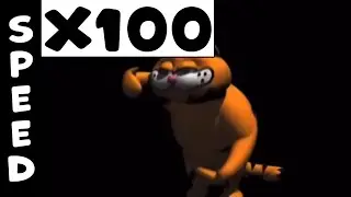 Garfield dances to happy Speed X100 (Gradual Acceleration)