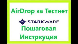 AirDrop от StarkWare за тестнет. Пошаговая инструкция.