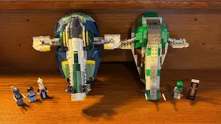 LEGO 2025 Jango Fett's Starship vs. LEGO 2000 Boba Fett's Slave 1!