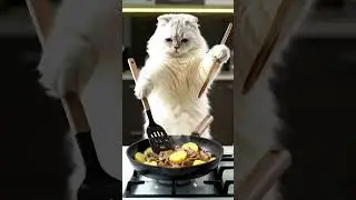 This Cat Cooks Better Than Me?! #CatInTheKitchen #CookingWithCat #Mastermeow  #MeowsterChef