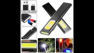 LED Keychain Flashlight 50Lm Portable Mini Torch Light Pocket Lantern Flood Work Light With Magnet