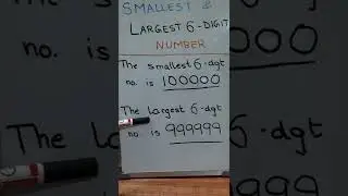 Write the smallest 6-digit number  Write the largest 6- digit number #smallestnumber #largestnumber