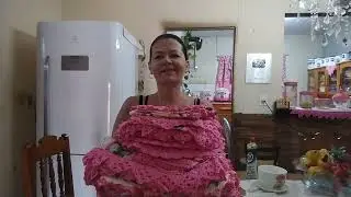faxina na sala de jantar colocando os paninhos de crochê e de pano e bico de crochê (parte2🏠