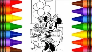 Disney Junior MIckey Mouse on her Birthday Cake Party Coloring Page