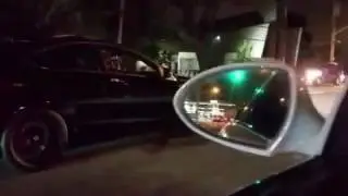 C63 shooting flames